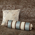 12 Piece Comforter Set With Cotton Bed Sheets Blue Brown Queen Queen Blue Brown Cotton
