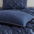7 Piece Tufted Comforter Set Navy King King Navy Polyester