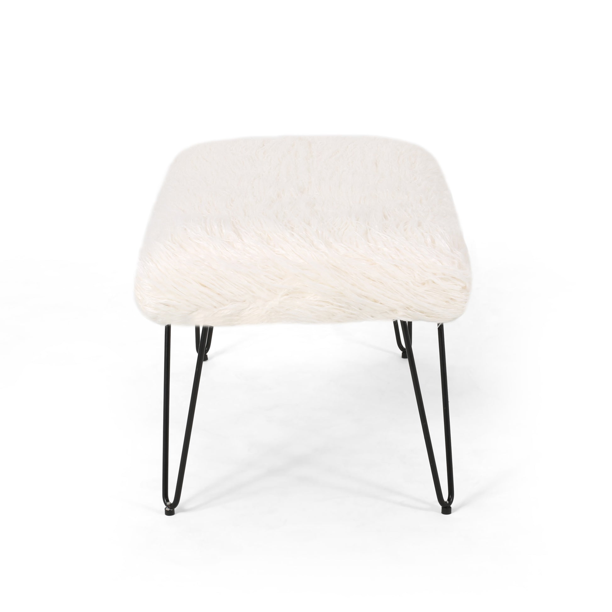 Bench White Mdf Metal