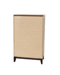 Bedroom Furniture Rustic Grey Oak Simple 1Pc Tall Chest 5 Drawers Storage Solidwood Chest Gray Bedroom Modern,Transitional Pine Particle Board Mdf,Solid Wood