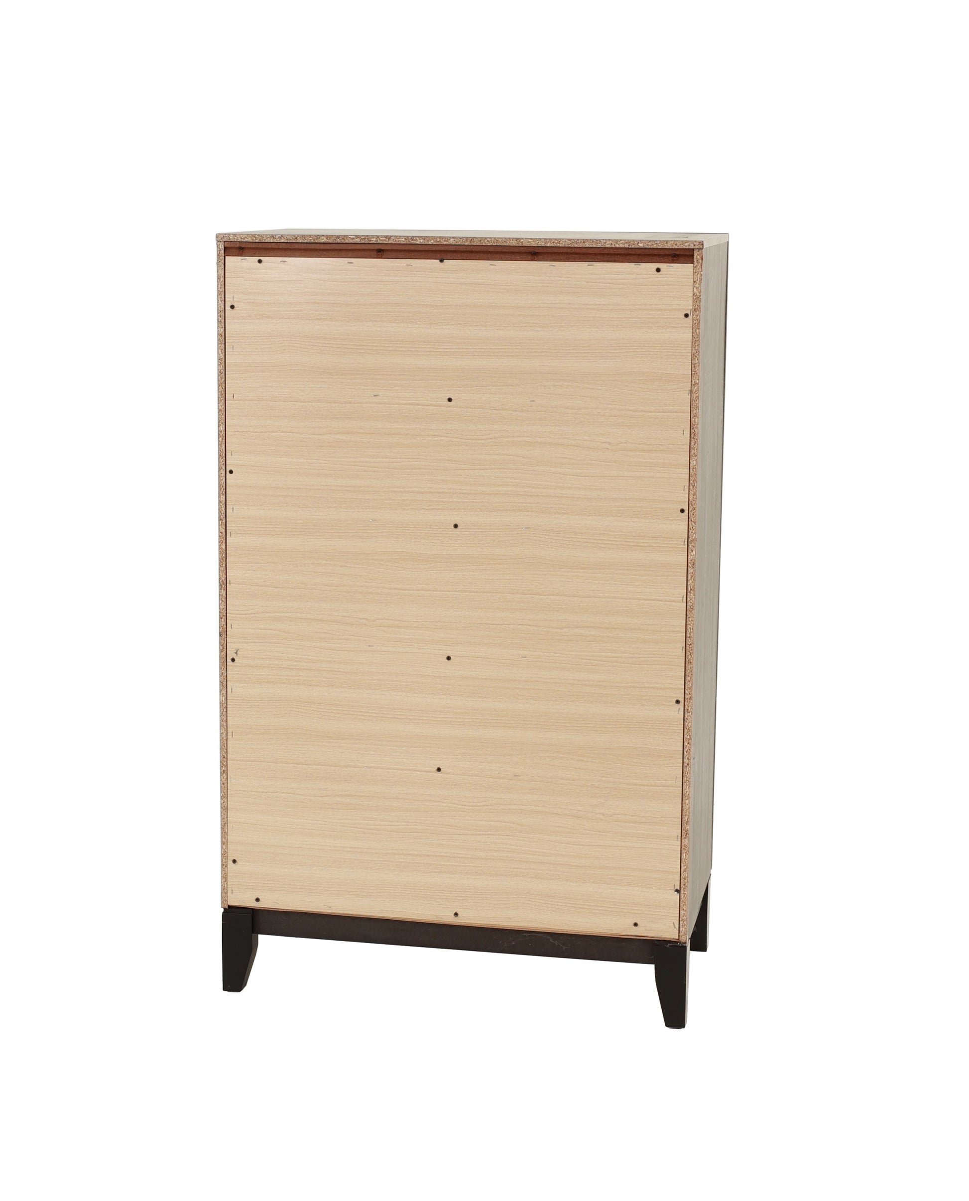 Bedroom Furniture Rustic Grey Oak Simple 1Pc Tall Chest 5 Drawers Storage Solidwood Chest Gray Bedroom Modern,Transitional Pine Particle Board Mdf,Solid Wood