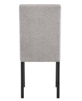 5Pc Contemporary Dining Set Rectangular Table Two Tone Finish Gray Upholstered Chairs Wooden Leg Dining Room Furniture Black Wood Wood Black,Brown,Gray Seats 4 Wood Dining Room 48 Inches