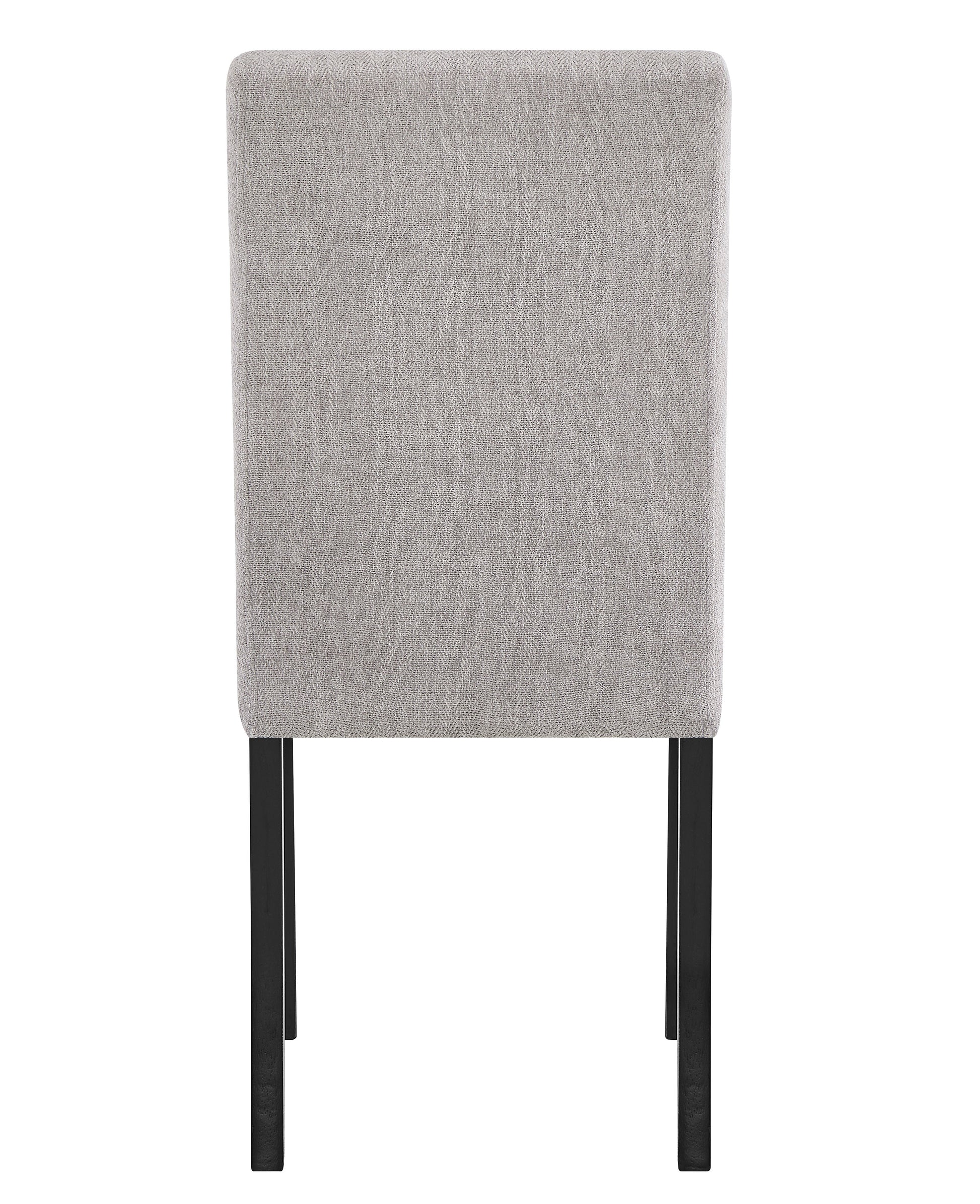 5Pc Contemporary Dining Set Rectangular Table Two Tone Finish Gray Upholstered Chairs Wooden Leg Dining Room Furniture Black Wood Wood Black,Brown,Gray Seats 4 Wood Dining Room 48 Inches