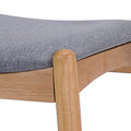 Chair Set Of 2 Gray Fabric
