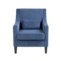 Coolmore Modern Accent Chair,Upholstered Armchair With Scooped Arms For Bedroom,Apartment,Studio,Office,Waiting Room Blue Corduroy Blue Primary Living Space Foam Corduroy