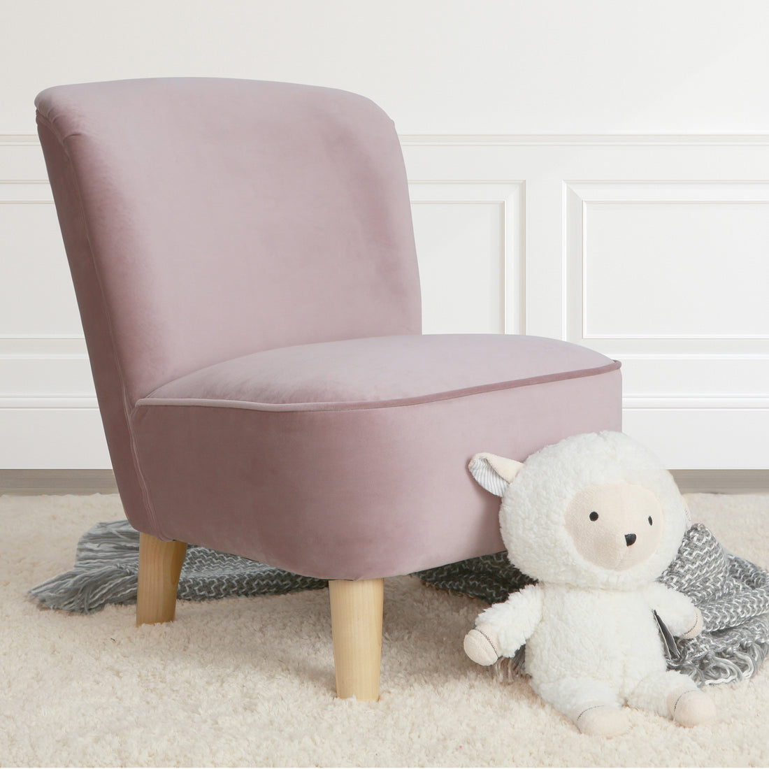 Juni Kids Chair In Lavender Mist Lavender Fabric