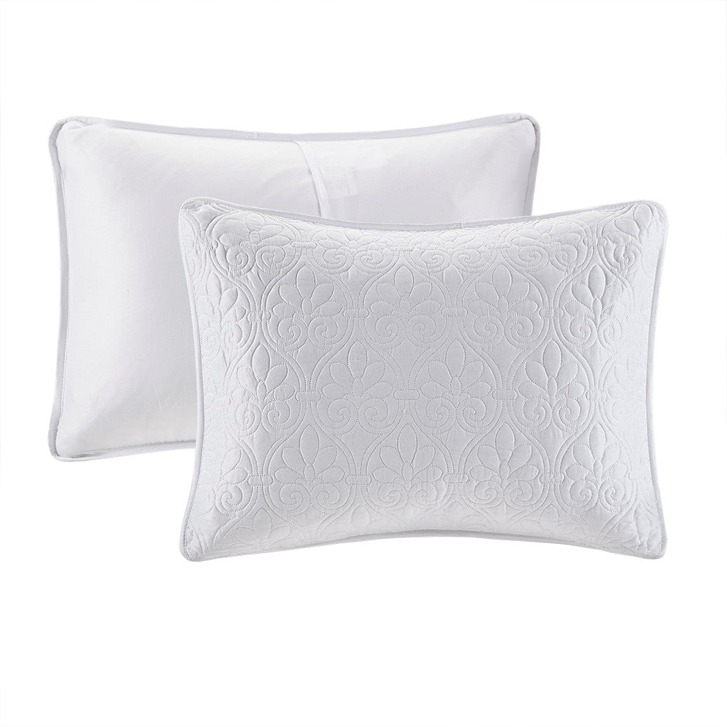 Reversible Quilt Set White Twin Twin Xl White Cotton