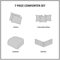 7 Piece Tufted Comforter Set Blush Full Full Blush Polyester