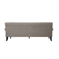 Alana Lawson Three Cushion Tightback Sofa, Silver Grey Polyester Silver Grey Foam Polyester 3 Seat