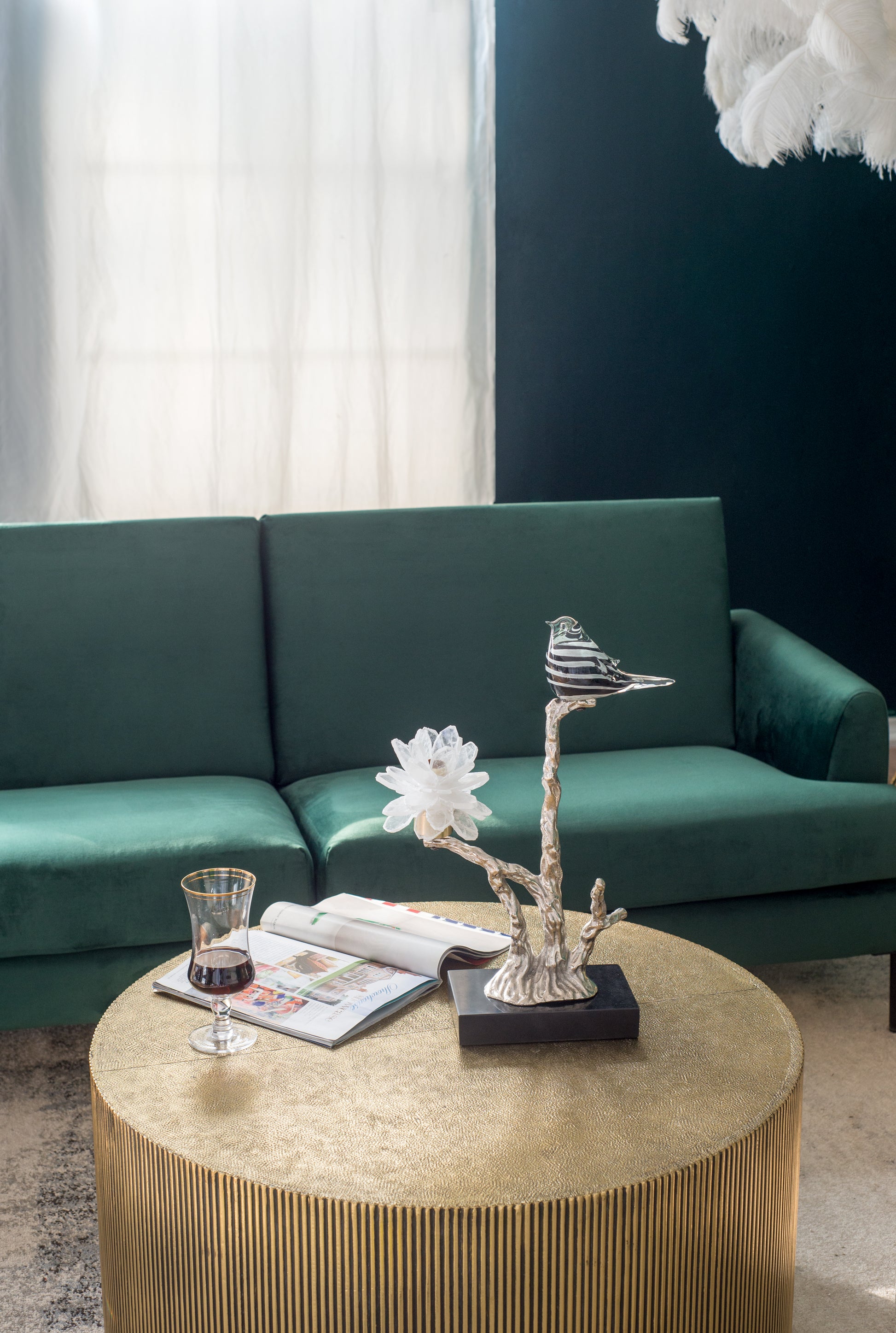 Aluminum Candle Holder With Marble Stand, 8X5X15" Multicolor Aluminium