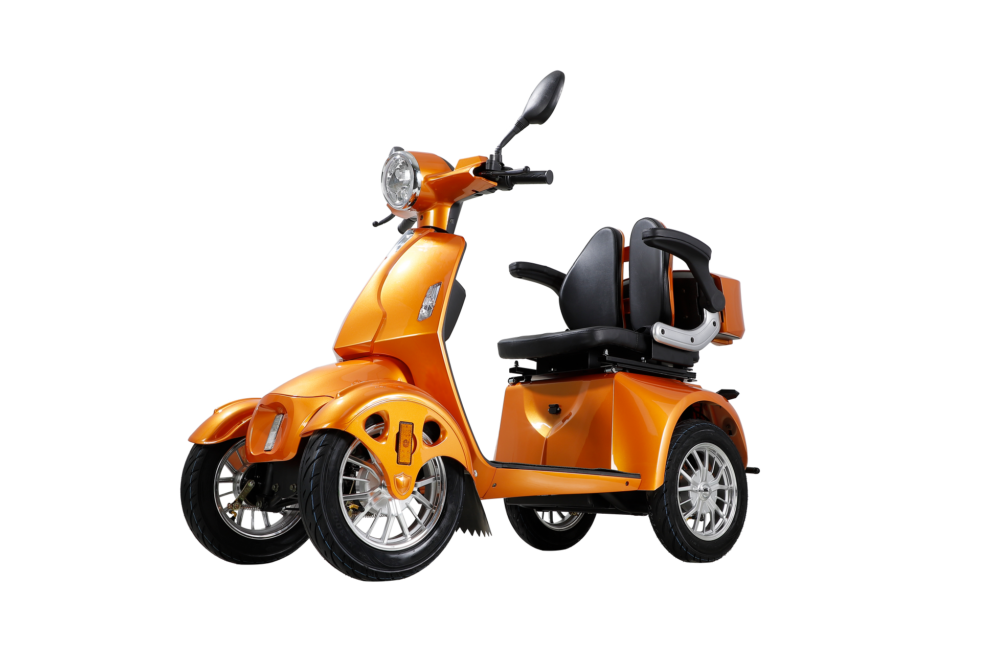 Fastest Mobility Scooter With Four Wheels For Adults & Seniors Orange Abs Pc
