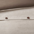 3 Piece Corduroy Duvet Cover Set Queen Tan Polyester