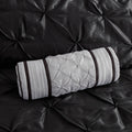 7 Piece Tufted Comforter Set Black King King Black Polyester