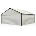 23Ft X 22Ft Double Garage Metal Shed With Side Entry Door White Garden & Outdoor Metal
