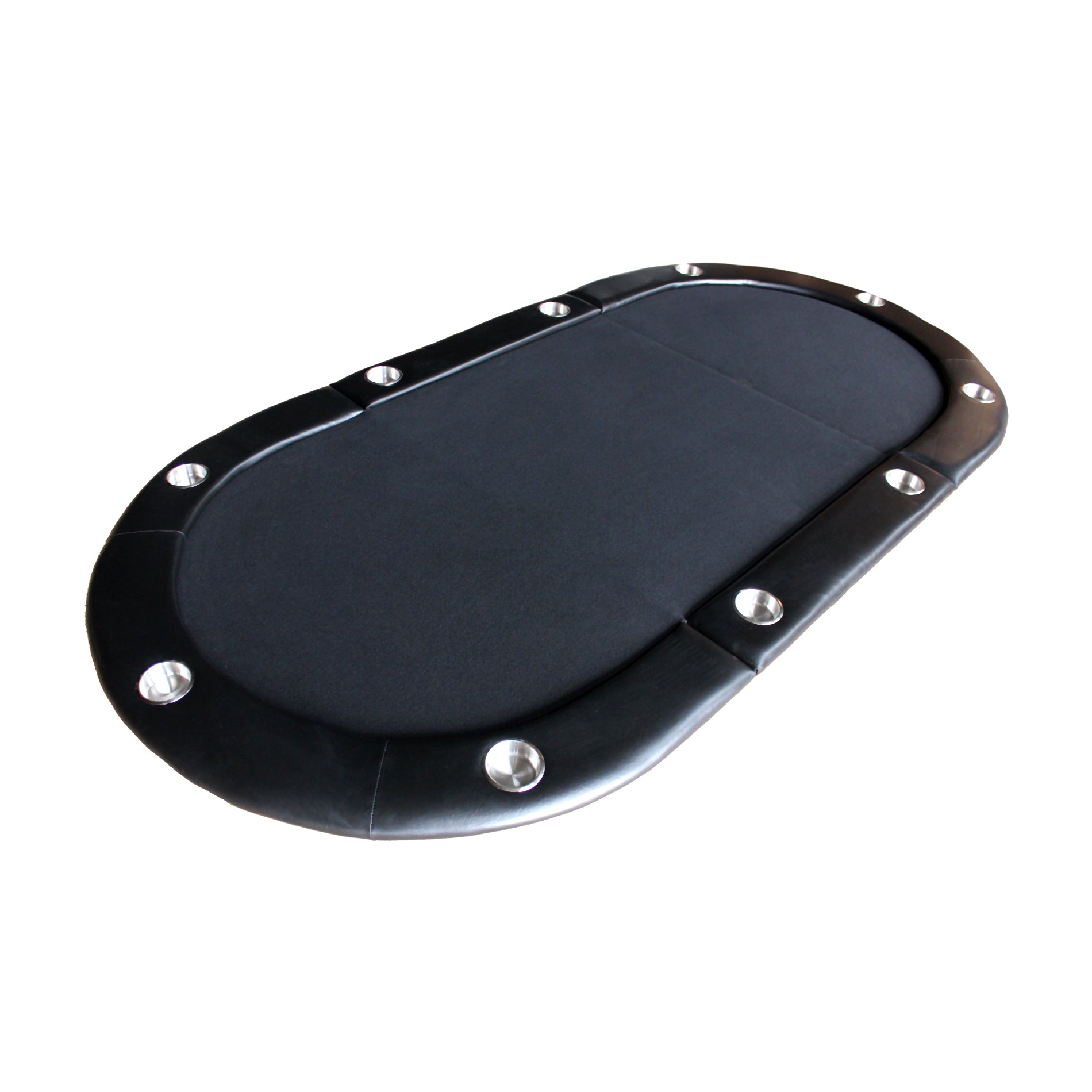 Folding Poker Table Top For 10 Players Tri Fold Texas Holdem Blackjack Casino Game Tabletop Black Black Primary Living Space Modern Mdf