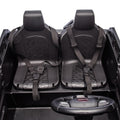 24V Two Seater Kids Ride On Car W Parents Remote Control, Licensed Toyota Lc250,2Wd,110W Motors,With Shovel,Three Point Seat Belt,Slow Start,Speed Adjustment,Bluetooth,Music For Kids Aged 3 . Black 100 149 Lbs Polypropylene
