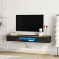 Floating Tv Stand Wall Mounted With 16 Color Leds,69