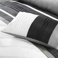 7 Piece Comforter Set Grey King King Grey Polyester