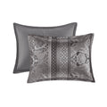 7 Piece Jacquard Comforter Set Grey Cal King California King Grey Polyester