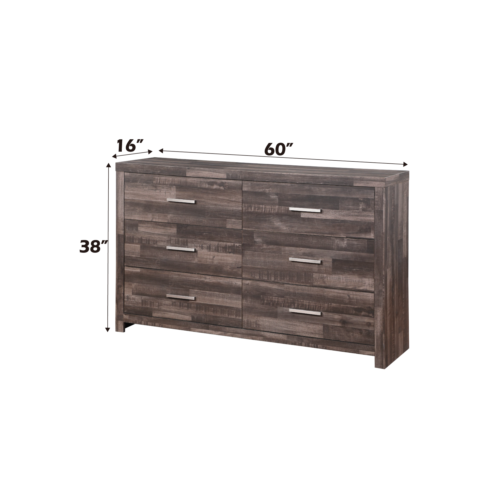 Juniper Dark Cherry Finish Dresser Dark Brown Synthetic Wood