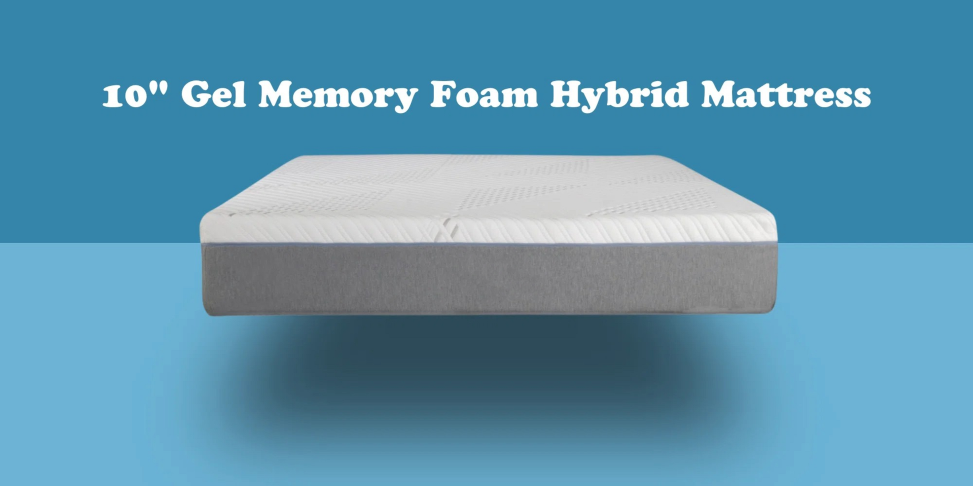 Full Size Cypress 10'' Medium Cooling Gel Memory Edge Support Pocket Spring Removable Cover Hybrid Mattress White Gray Foam Spring Full
