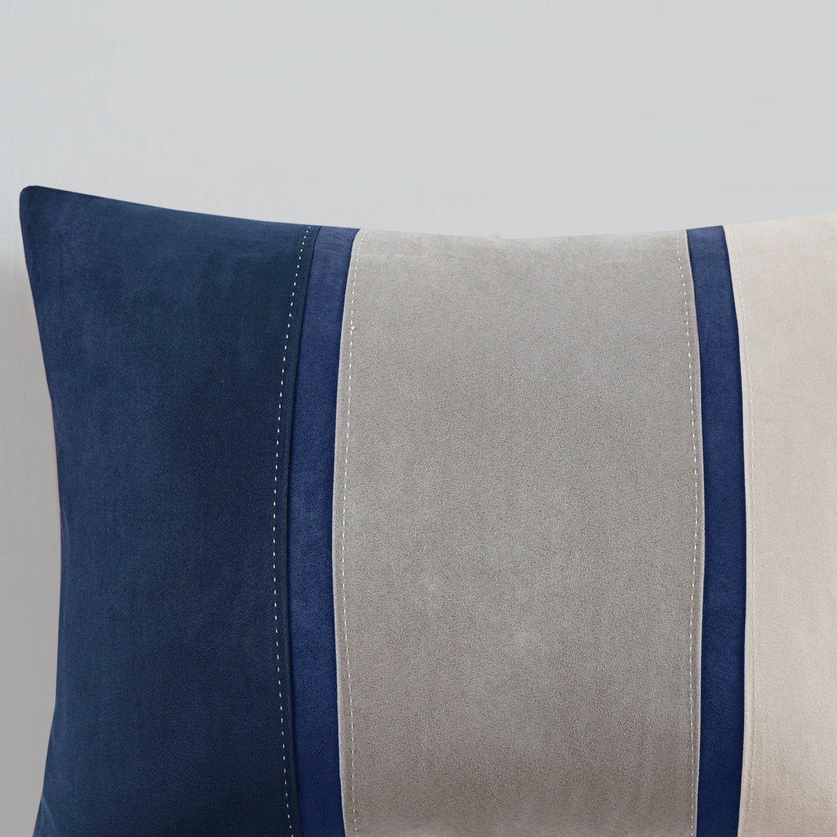 7 Piece Faux Suede Comforter Set Blue Cal King California King Blue Polyester