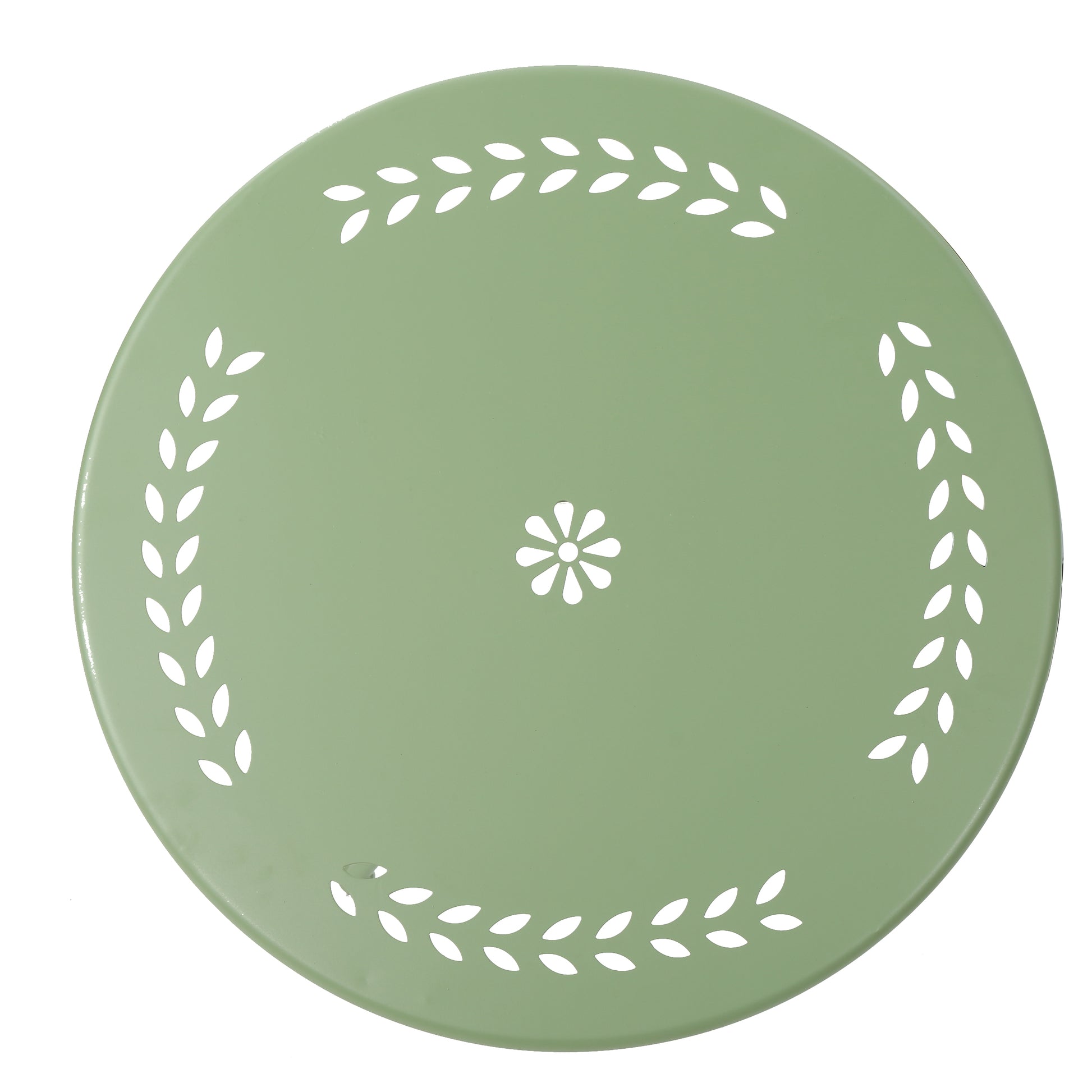 Lourdes 3 Pc Kd Metal Set Green Iron