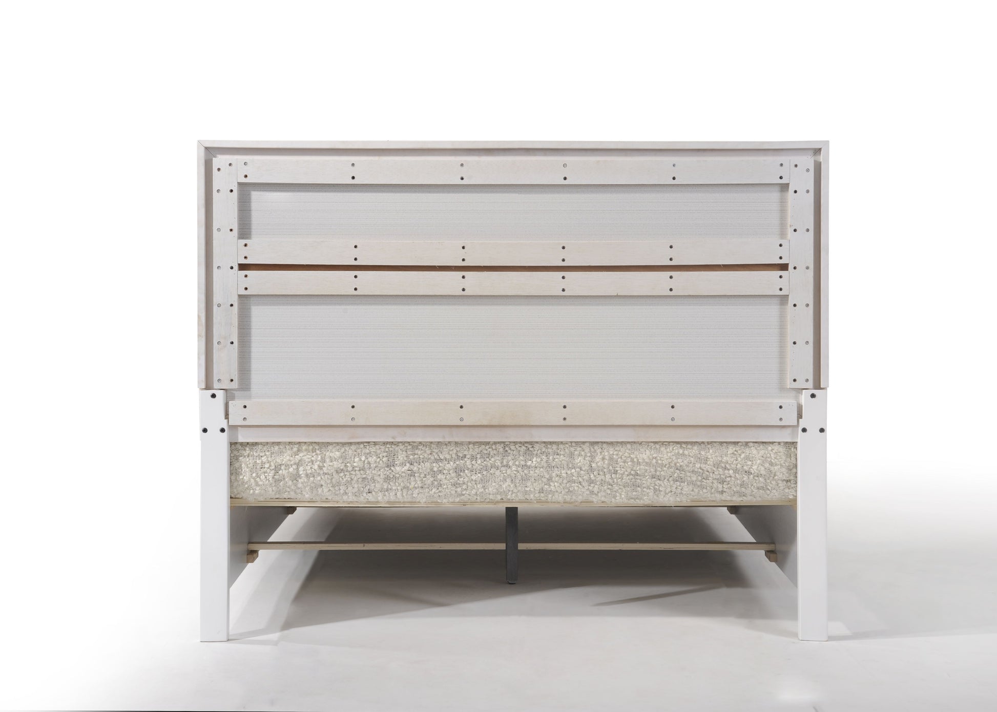 Naima White Finish Queen Bed W Storage White Synthetic Wood