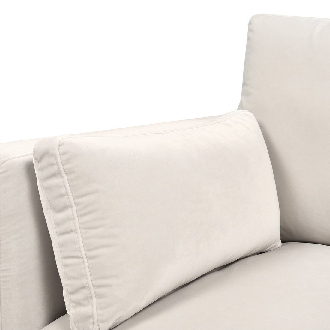 Knox 36" Modern Farmhouse Arm Chair, French Beige Performance Velvet Beige Foam Velvet