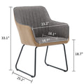 Ts Leisure Chair Dining Chair Light Grey Camel Oak Linen