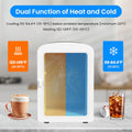 6L Portable Mini Fridge With Observation Window, Warmer And Cooler 9 Cans Compact Refrigerator, 100% Freon Free & Eco Friendly, 6 L, Black Black Polypropylene