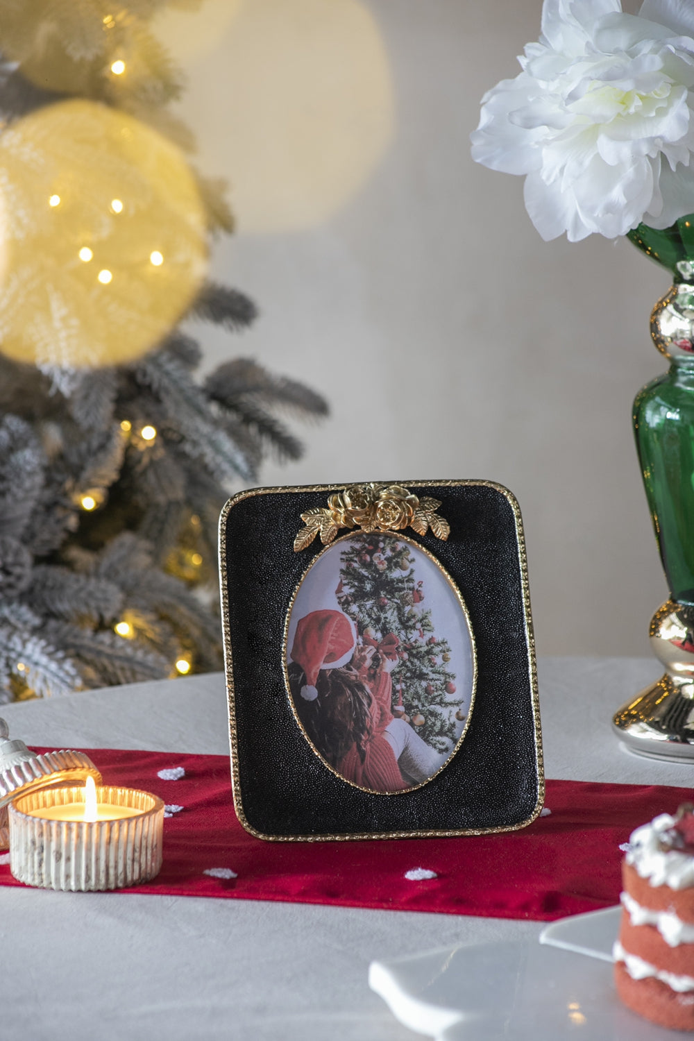 8X1X9" Vintage Photo Frame, Black&Gold Gold Black Luxury,Retro,Vintage Polyresin