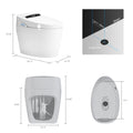 Smart Toilets With Heated Bidet Seat.Portable Toilet With Bidet Built.Intelligent Toilet Auto Open Close Seat. Bidet Toilet With Dryer And Warm Water White Ceramic