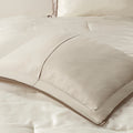 7 Piece Comforter Set Taupe Brown Queen Queen Taupe Brown Polyester