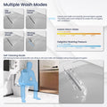 Smart Bidet Toilet Seat With Side Knob Adjustable Heated Seat With Water Temperature And Pressure Adjustment Portable Bidet With Automatic Nozzle Cleaning White Plastic