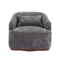 Coolmore Swivel Barrel Chair, Comfy Round Accent Sofa Chair For Living Room, 360 Degree Swivel Barrel Club Chair, Leisure Arm Chair For Nursery, Hotel, Bedroom, Office, Lounge Gray Boucle Gray Primary Living Space Foam Boucle