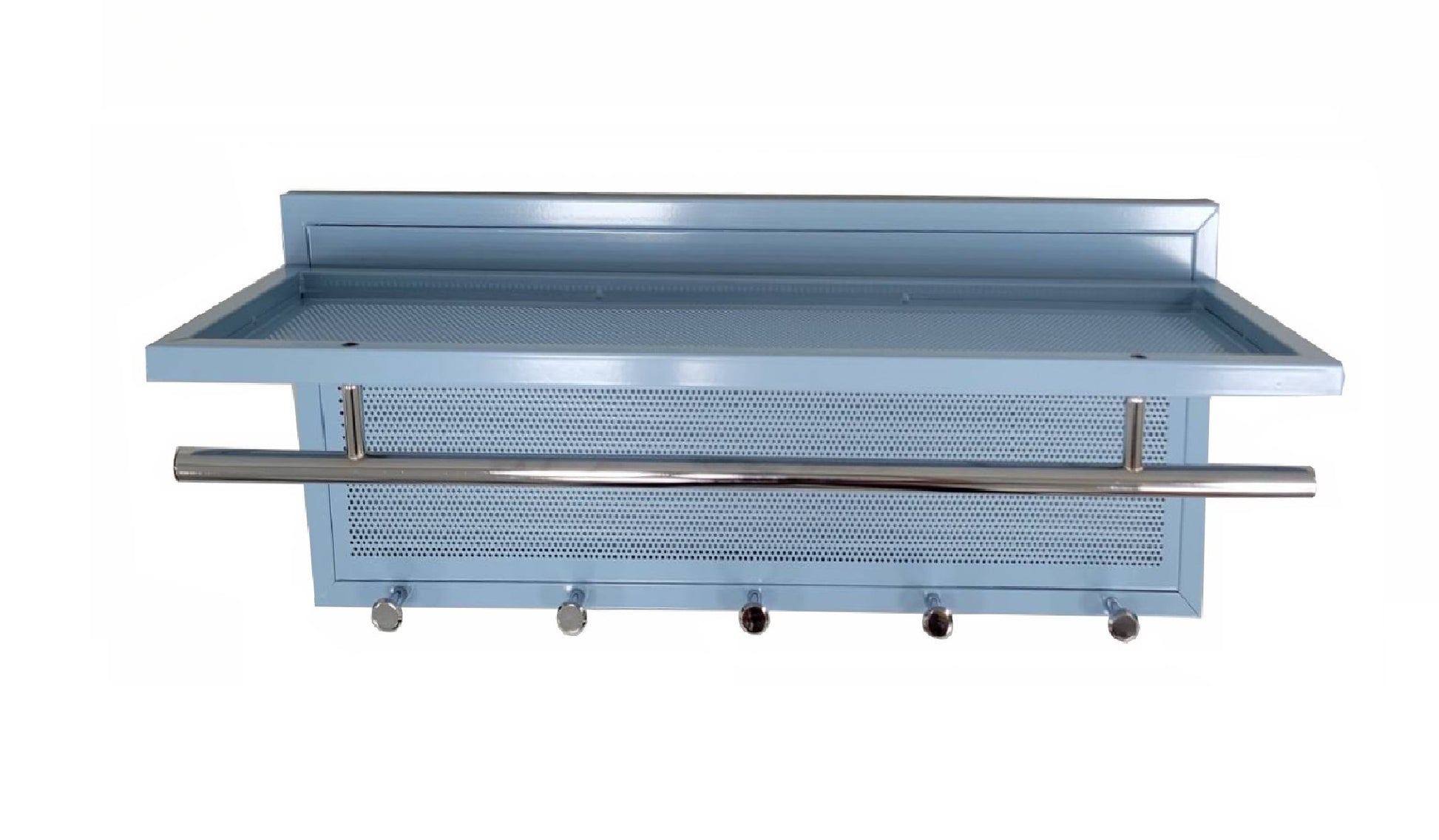 Esyspot Metal Powder Coating Hook Wall Mounted With Shelf In Blue Blue Bedroom Contemporary Metal Chrome,Metal
