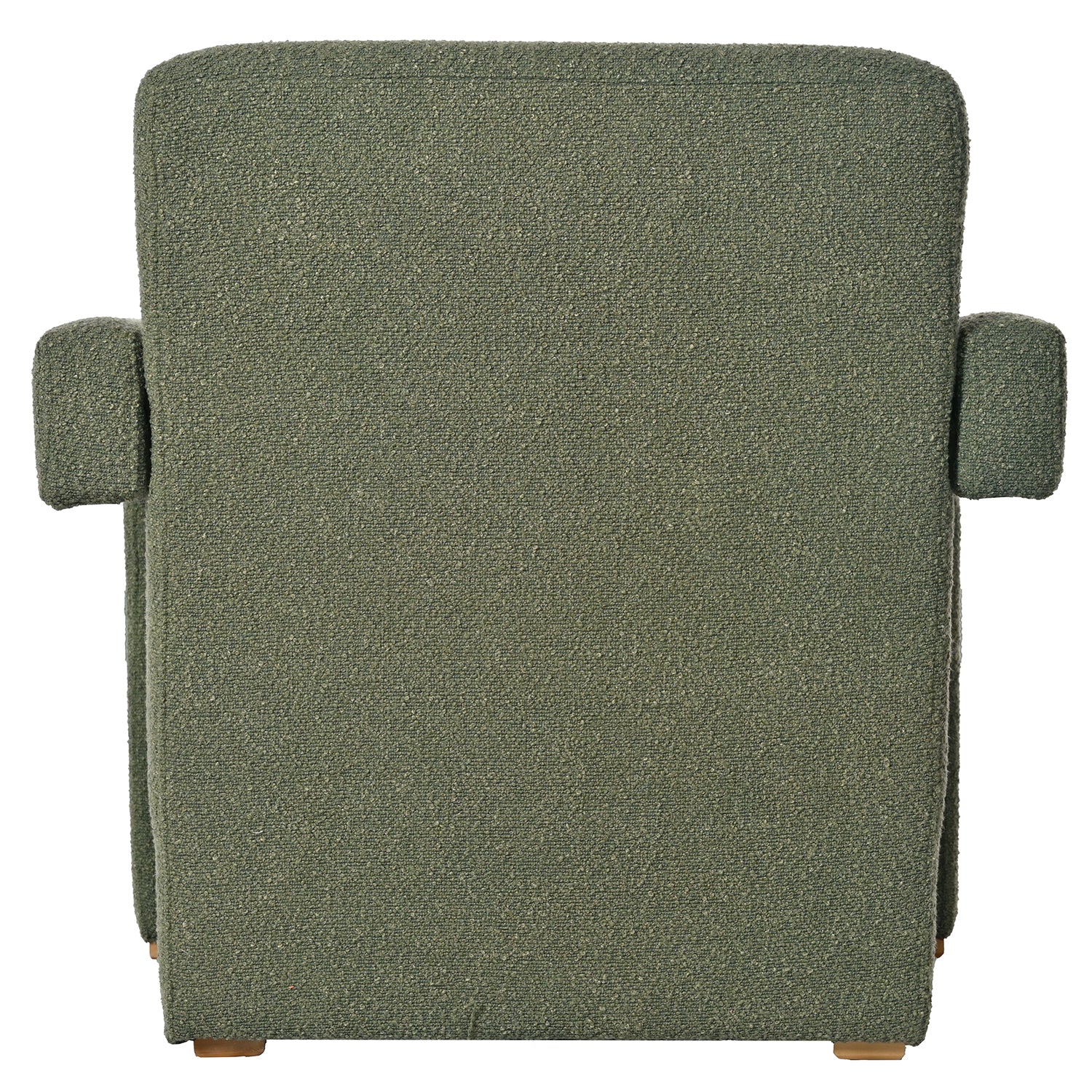 Mirod Sleek Right Angle Armrests, Ergonomic Lumbar Support, Square Wooden Block Legs, Inclined Seat For Comfort, Artistic Statement Piece For Living Room,Bedroom And Study Green Boucle