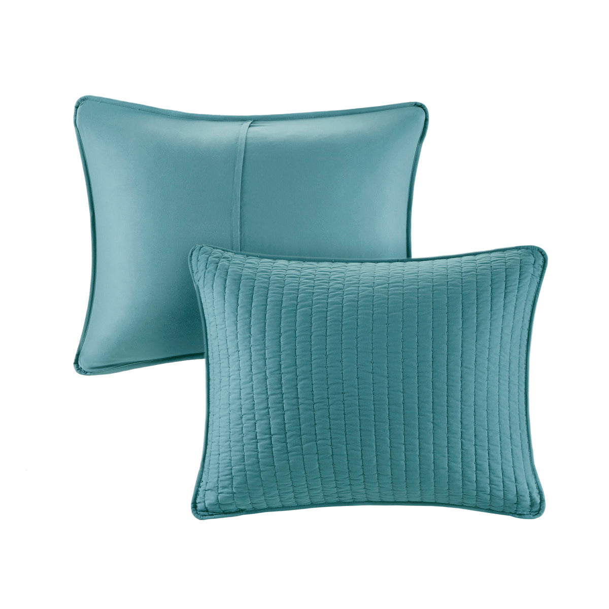 3 Piece Quilt Set Teal Full Queen Full Teal Microfiber
