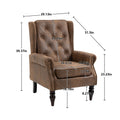 Coolmore Wood Frame Armchair, Modern Accent Chair Lounge Chair With Sturdy Wood Legs For Living Room Bedroom Coffee Pu Coffee Foam Microsuede