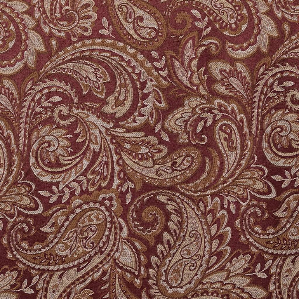 Jacquard Window Valance Burdy 50X18" Burgundy Polyester