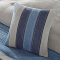 7 Piece Microsuede Comforter Set Navy King King Navy Polyester