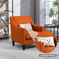 Coolmore Modern Accent Chair,Upholstered Armchair With Scooped Arms For Bedroom,Apartment,Studio,Office,Waiting Room Orange Corduroy Orange Primary Living Space Foam Corduroy