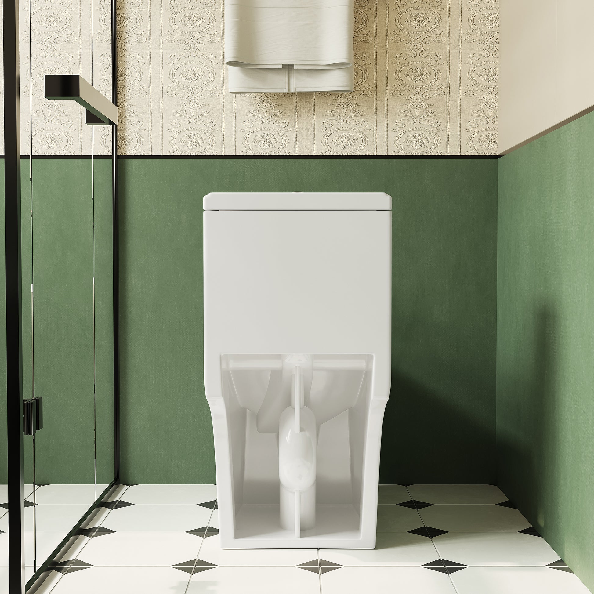 1.1 1.6 Gpf Elongated Comfort Height Super Quite Flushing Floor Mounted One Piece Toilet, Cupc Certified, Watersense Cetified, Ceramic, White Color, Soft Close Seat White Ceramic