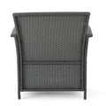 St Lucia 4Pc Sofa Set Grey Pe Rattan Iron Waterproof Fabric