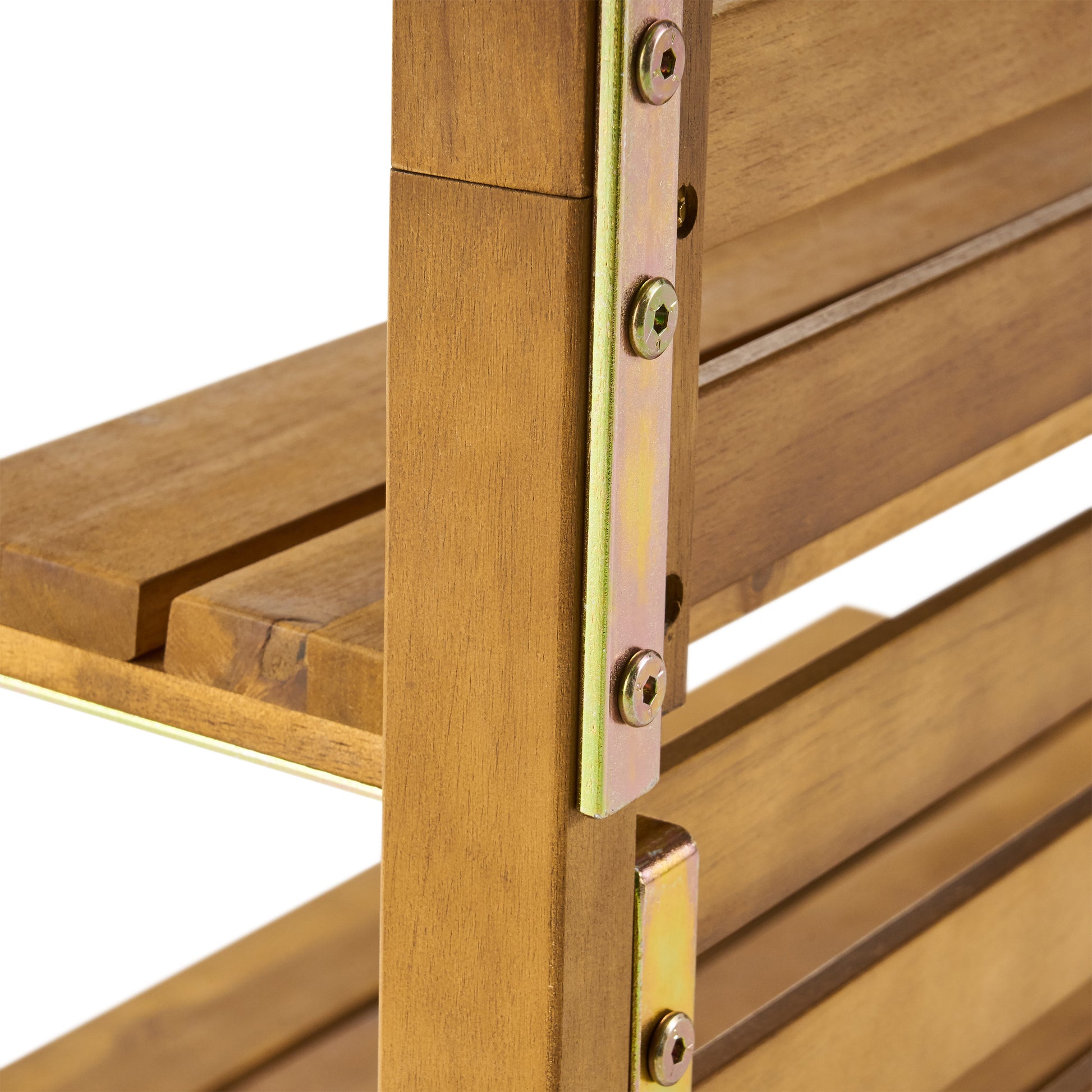 Sylmar Storage Bench With Rack Teak Acacia Wood
