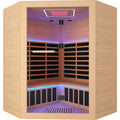 Canadian Hemlock Pentagonal Double Sauna Natural Graphite Bathroom Wood Paper Glass