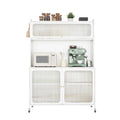 Kitchen Pantry Cabinet, Tall Storage Cabinet With Glass Doors & Adjustable Shelves, Cabinet Cupboard For Kitchen, Living Room, Dinning Room, White White Kitchen Modern Glass Doors Steel
