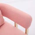 Ts Teddy Velvet Upholstered Metal Foot Sofas Pink Teddy 1 Seat