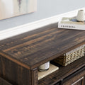 Media Console Table With Storage Cabinet, Mid Century Style Entertainment Tv Table, Multipurpose Sliding Door Tv Cabinet Large Storage Space, 58.11